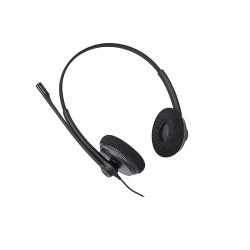 Auricular Yealink YHS34 Binaural RJ9 Simil Cuero