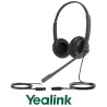 Auricular Yealink YHS34 Binaural RJ9 Simil Cuero