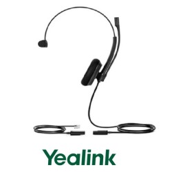 Auricular Yealink YHS34 Monoaural RJ9 Simil Cuero