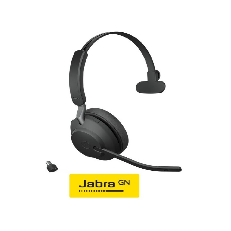 Auricular Jabra Evolve2 65 Negro Monoaural USBC