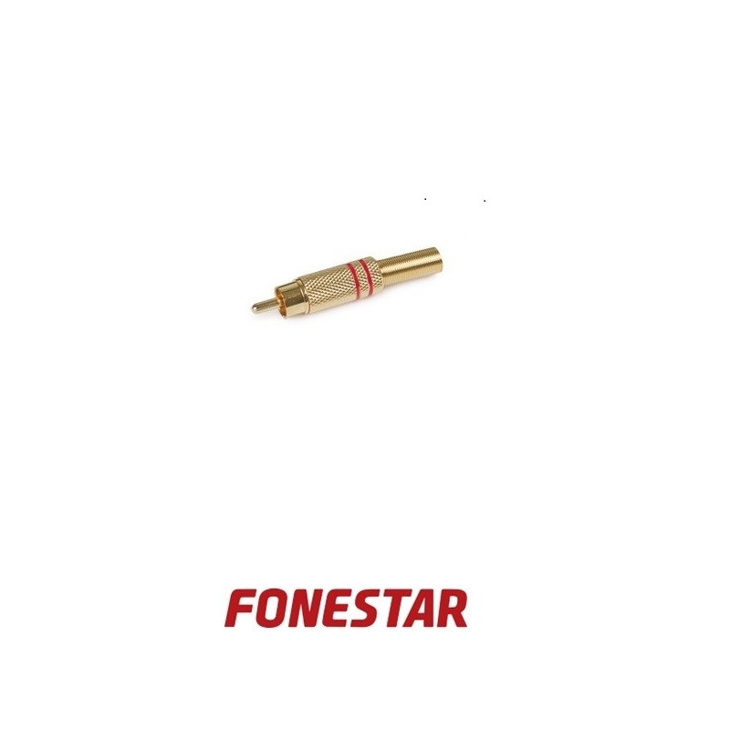 Conector de audio RCA macho con muelle