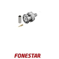 Conector de vídeo BNC macho crimpado
