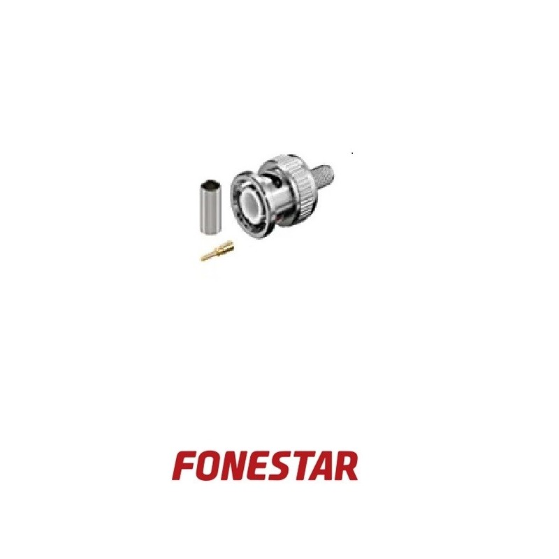 Conector de vídeo BNC macho crimpado