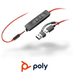 Auricular Poly Blackwire 3315 USBA Monoaural Co
