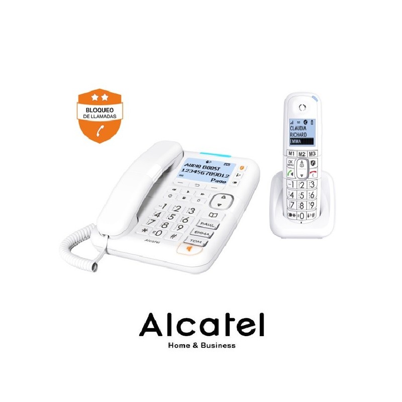 Telefono Alcatel XL785 Combo blanco Fijo Inalámb