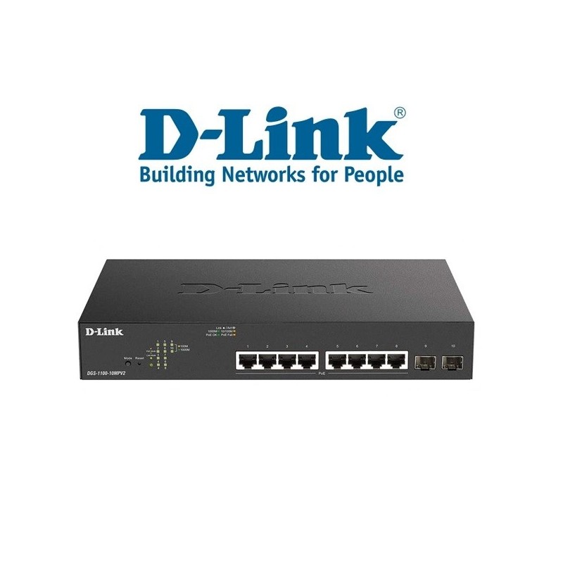 Switch Dlink 10Port PoE Gigabit Smart Manag
