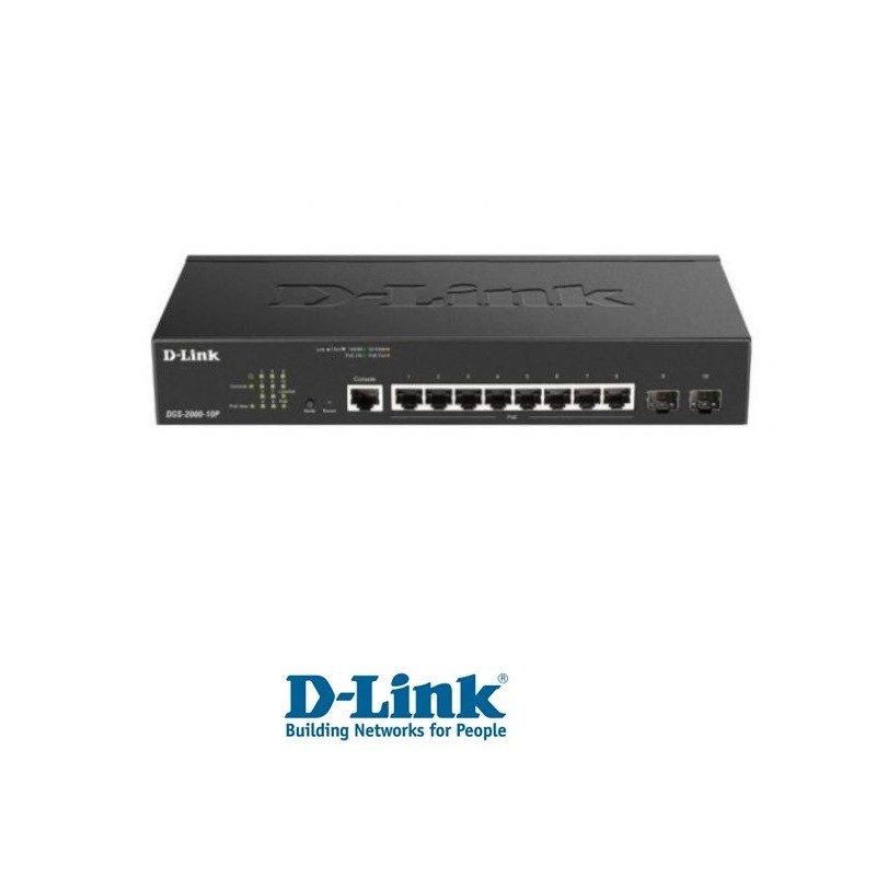 Switch Dlink 8Port 101001000BASET PoE  2Port
