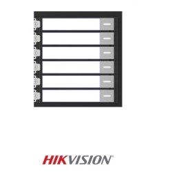 Módulo pulsador simple Hikvision con 6 botones de 