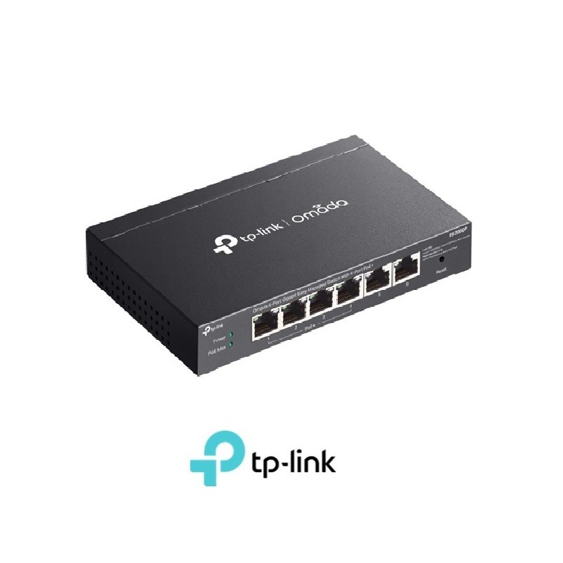 Switch TPLink Omada ES206GP 6 Puertos PoE de 4
