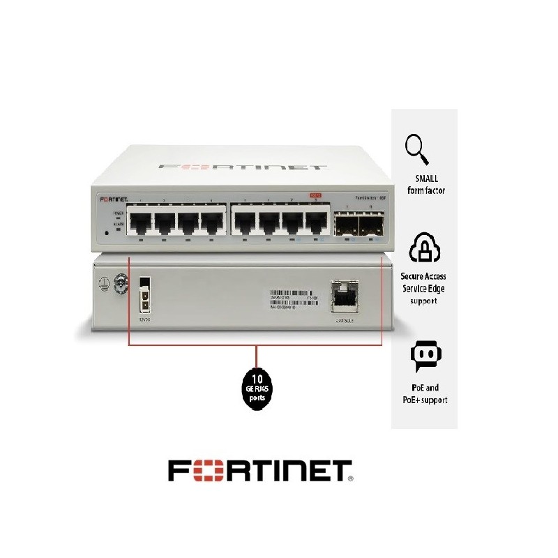 FORTISWITCH L2 Switch  8 x GE RJ45 ports