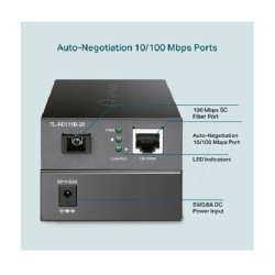 Convertidor TpLink de fibra bidireccional SC WDM 