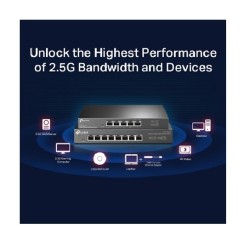 Conmutador TpLink de escritorio multigigabit de 8