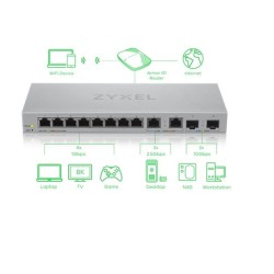 Swich Zyxel XGS121012 8Puertos Gigabit