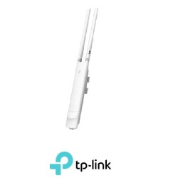Punto de Acceso TpLink de exterior de banda dual AC1200 Qualcomm 867Mbps en 5GHz  300Mbps en 2,4GHz 1 puerto LAN Gigabit PoE 8023.af y PoE pasivo 2 Antenas Externas Resistente a Condiciones Ext