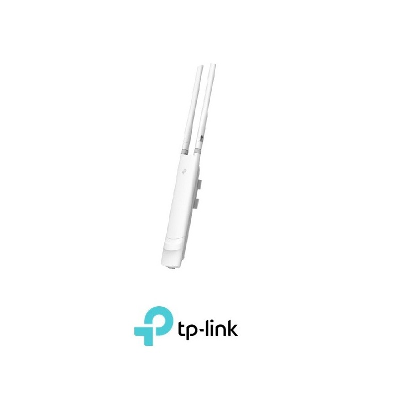 Punto de Acceso TpLink de exterior de banda dual AC1200 Qualcomm 867Mbps en 5GHz  300Mbps en 2,4GHz 1 puerto LAN Gigabit PoE 8023.af y PoE pasivo 2 Antenas Externas Resistente a Condiciones Ext