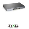 Switch Zyxel gestion web 24 x 100/1000 BaseT 2 combo 24 x POE 375W recomendado para escenarios CCTV
