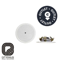 Altavoz Optimus techo 4 6 W RMS 6 3 y 1 W 100 V 180 mm  muelles de anclaje automático  OUTLET  1 unidad  Stock Out