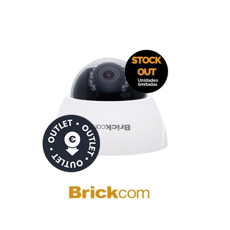 Minidomo Brickcom interior 1 MPX Óptica varifocal 3,3 12mm IR 10m PoE  Stock Out  OUTLET