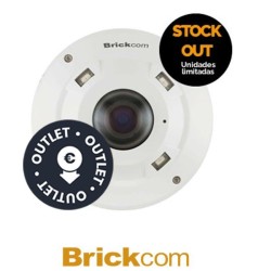 Minidomo panorámico Brickcom 6MPX DN WDR con cable RJ45 DIDO IR 15m Admite visualizacion 180 y 360  STOCK OUT  OUTLET