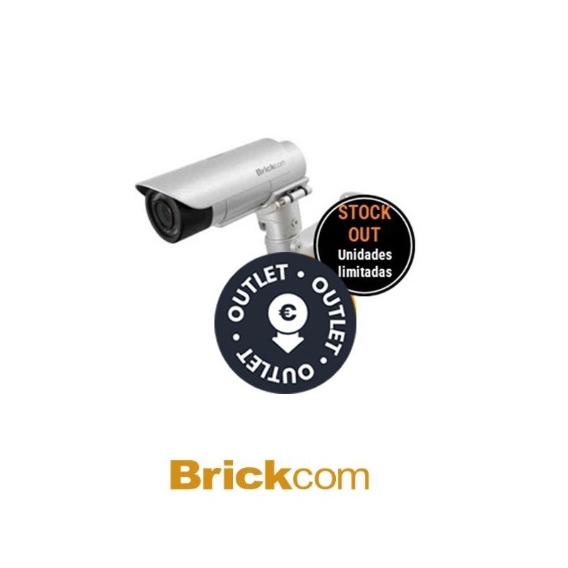 Bullet exterior Brickcom 1mpx varifocal 33  12mm 15fps IR IP67 incluye soporte e inyector  STOCK OUT  OUTLET