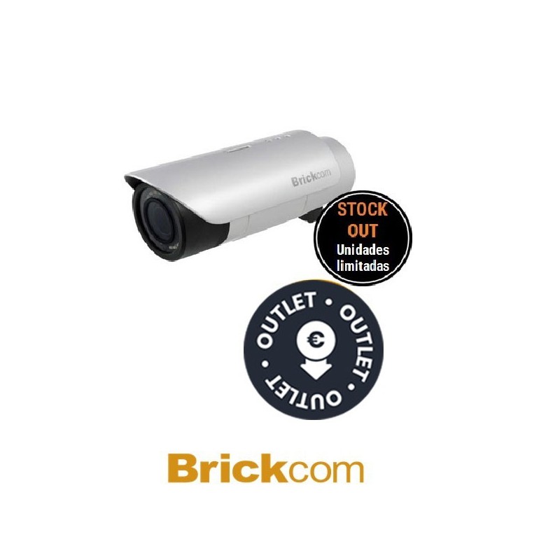 Bullet exterior Brickcom 3mpx varifocal 33105mm 30fps IR 15m DIDO IP67 incluye soporte e inyector  STOCK OUT  OUTLET