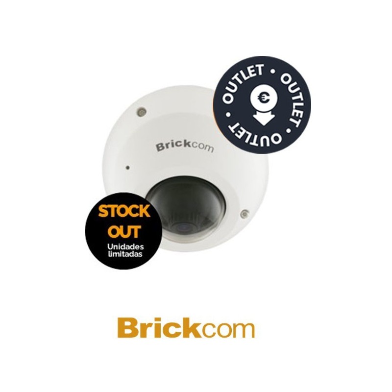 Minidomo Brickcom antivandálico 3 MPX 30fps1080 óptica 4mm IR Led10M DIDO DC12VAC24V IP67 PoE  STOCK OUT  OUTLET