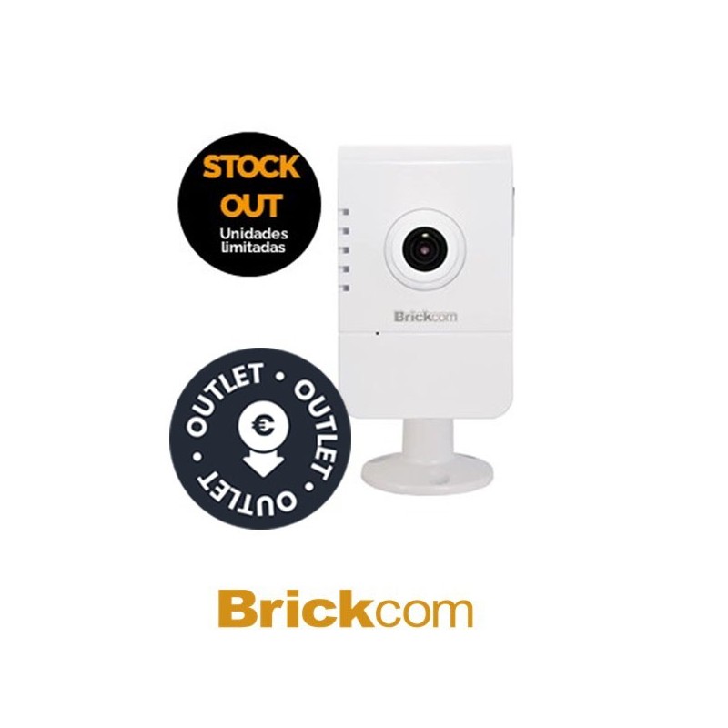 Cámara Cube Brickcom 1mpx WIFI  Optica fija con apertura horizontal 56 Incluye micrófono Admite tarjeta microSD  STOCK OUT  OUTLET
