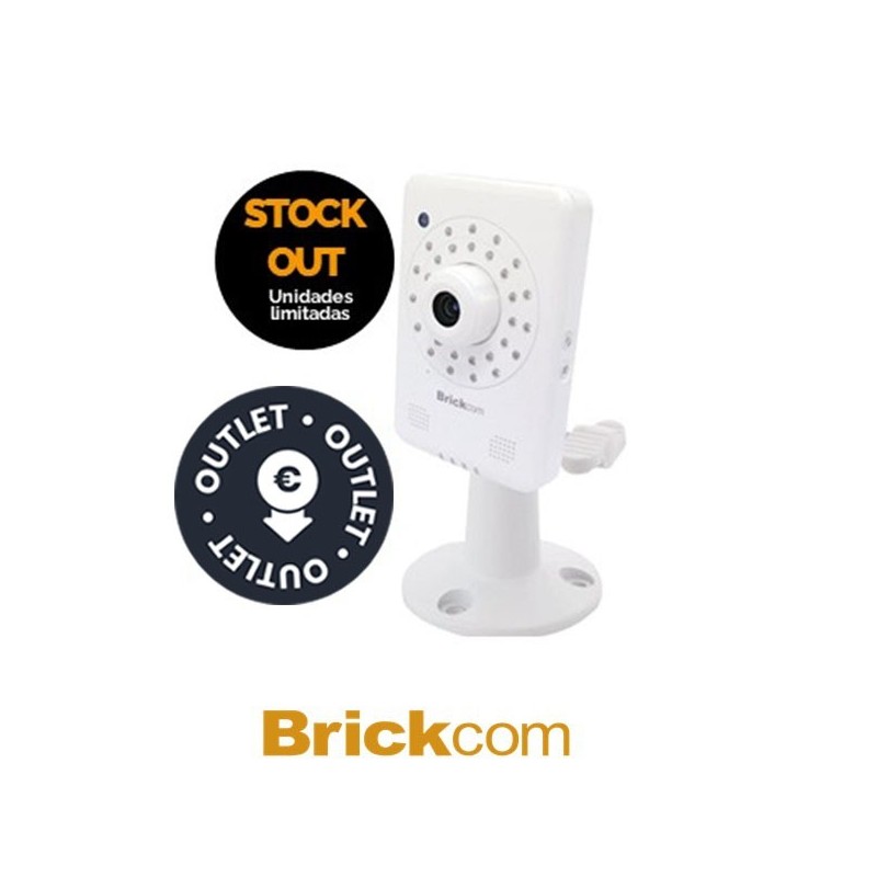 Cámara Cube Brickcom 3mpx WIFI  Optica fija  DIDO IR 15m Incluye micrófono Admite tarjeta microSD  Stock Out  OUTLET