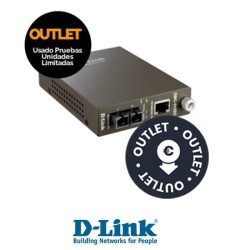 DLink DMC515SC Transceptor conversor de Medios 1010 DLink DMC515SC Transceptor conversor de Medios 10/100BaseTX to 100BaseFX Singlemode Media Converter with SC Fiber Connector  OUTLET  Caja abierta