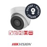 Cámara Hikvision minidomo resolución 2MP lente Fija óptica 2,8mm IR 30m DWDR IP67 sensibilidad 0,01 Lux PoE