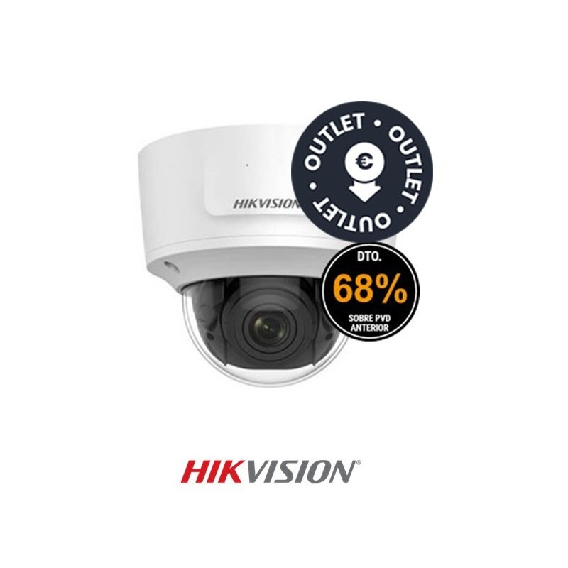 Cámara Hikvision minidomo de tecnología IP y resolución 2 Megapixeles 1920x1080 25ips  Óptica varifocal 2,8-12mm motorizada  OUTLET