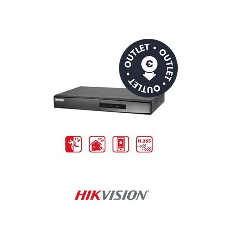 Grabador en red Hikvision para 4 Cámaras IP de resolución hasta 4MP Incorpora Switch POE de 4 puertos