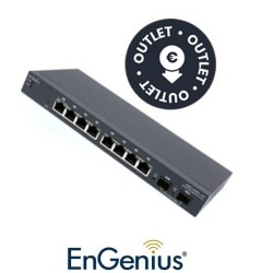 Engenius Wireless Management Switch 8 Port GBE 2 GBE SFP Manages up to 20 APS  OUTLET  Stock Out
