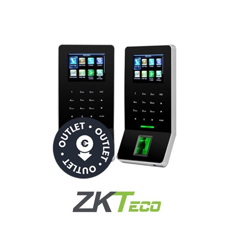 ZKTeco Terminal de Acceso y Presencia con sensor huella Bioid Rfid EM y Wifi en color negro Usado para pruebas NO INCLUYE FUENTE DE ALIEMNTACIÓN  OUTLET