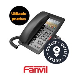 Teléfono IP FANVIL H5 Negro, 1 Cuenta SIP, Pantalla Color 3,5", 6 Teclas Programables  OUTLET  Usado para pruebas puede tener algún daño estético.
