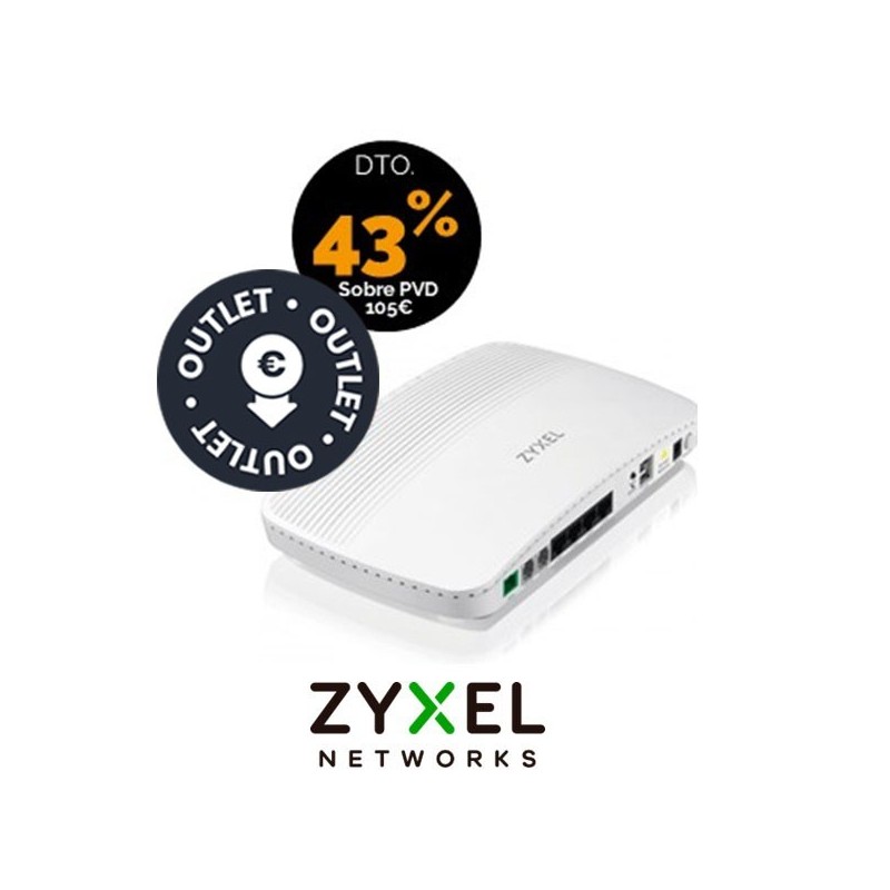 Zyxel GPON Class B 4xGbE Lan 2 FXS Port Wifi N300 RF. Utilizado para pruebas. Solo equipo  OUTLET.