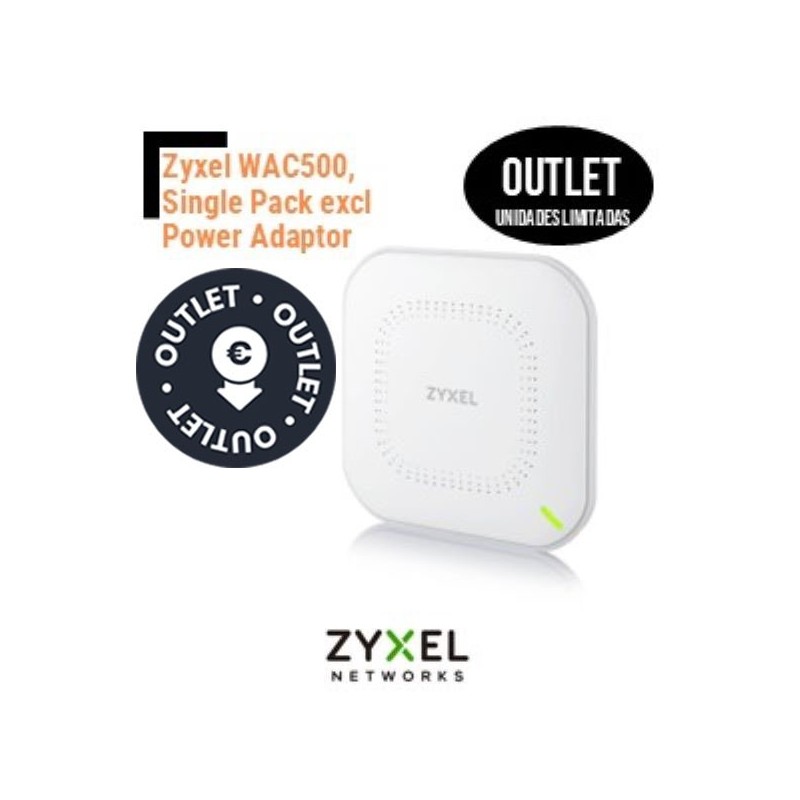 Zyxel WAC500 Single Pack excl Power Adaptor 1 year NCC Pro pack license bundled EU andD UK UNIFIED APROHS  OUTLET  Solo equipo sin caja