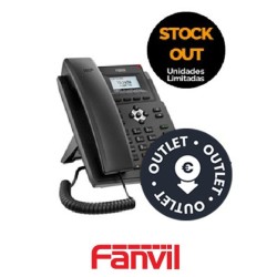 Teléfono IP FANVIL X3SGLite Poe, 10/100/1000, Sin fuente Alimentación, 2 Líneas SIP, Pantalla Blanco y Negro 2,3". Sin Fuente Alimentación AC