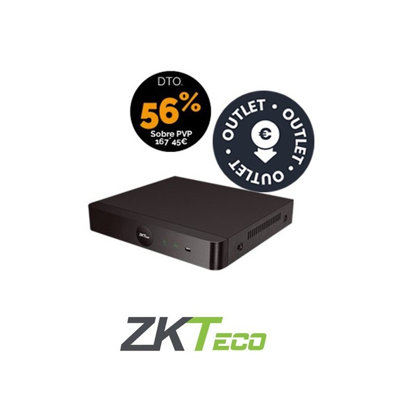 ZKTeco NVR 8CH con POE  Unidades limitadas consultar 1 Bahía Max Resolución 8MPX 60 Mbps Audio INOUT  No incluye HDD  OUTLET