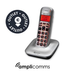 Teléfono Inalámbrico Dect Amplicomms BigTel 1200 con números y teclas grandes Pantalla retroiluminada. Incluye características especialmente diseñadas para facilitar su uso en personas mayores