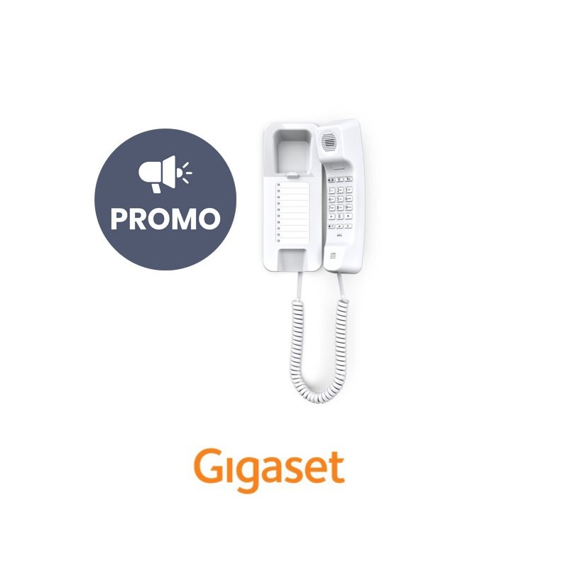 Teléfono Góndola Gigaset Desk 200 Blanco Sobremesa o Pared con 10 teclas de marcación rápida