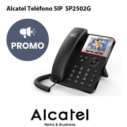 Teléfono Alcatel SIP SP2502G 2 cuentas SIP Pantalla Color 28 2 puertos Ethernet Gigabit