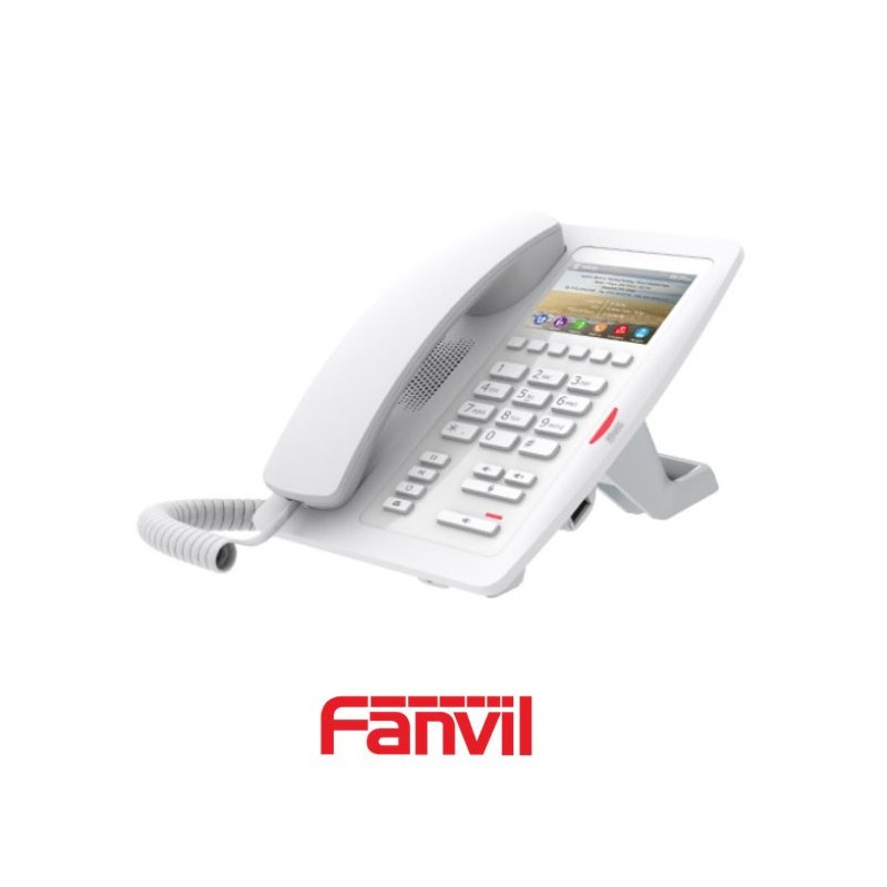 Teléfono IP FANVIL H5 Blanco, 1 Cuenta SIP, Pantalla Color 3,5", 6 Teclas Programables. Sin Fuente Alimentación AC