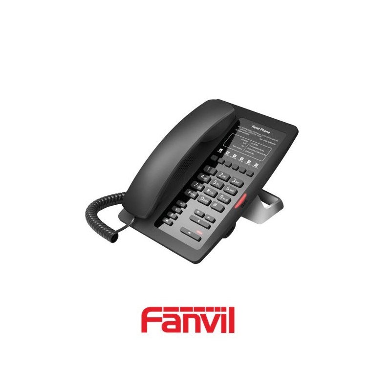 Teléfono WIFI IP FANVIL H3W Negro con Wifi ,2 líneas SIP, WiFi 2,4G Integrado, Puertos de red duales, Puerto USB, PoE integrado x1 Estándar A Sólo se utiliza para la carga de teléfonos móviles. Sin fuente de alimentación AC.