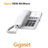 Teléfono Sobremesa Gigaset Desk 400 Blanco 10 teclas de marcación rápida y 4 directa Tecla Mute Montaje sobremesa y Mural