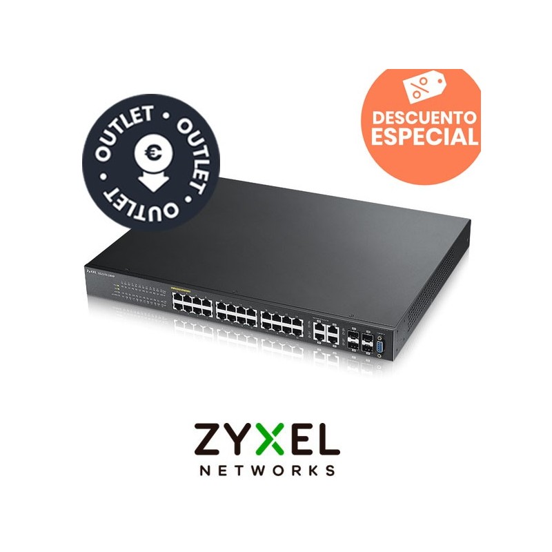 Switch Zyxel L2 24 puertos 10/100/1000 Base T 4 puertos 1000 Base T SFP