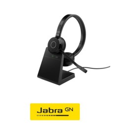 Auricular Bluetooth Jabra Evolve 65 TE con Dongle USB A Binaural Conector de Carga USB A CON Base de Carga