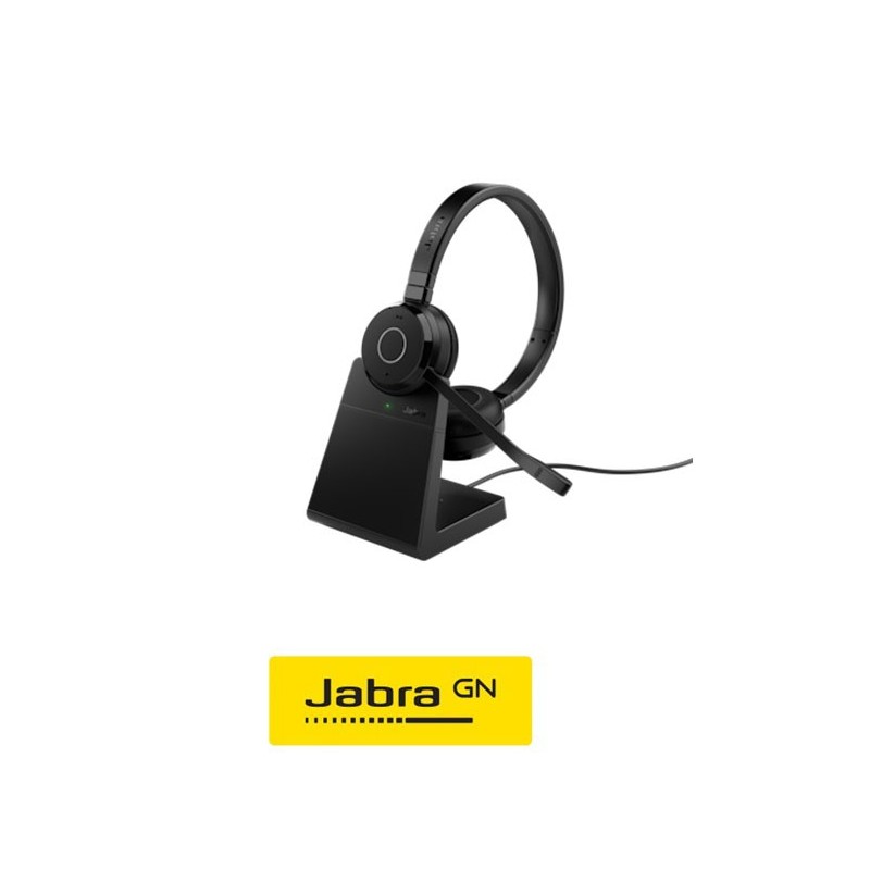 Auricular Bluetooth Jabra Evolve 65 TE con Dongle USB A Binaural Conector de Carga USB A CON Base de Carga