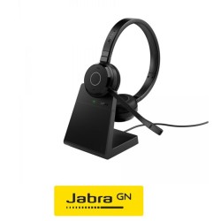 Auricular Bluetooth Jabra Evolve 65 TE con Dongle USB A Binaural Conector de Carga USB C CON Base de Carga Microsoft