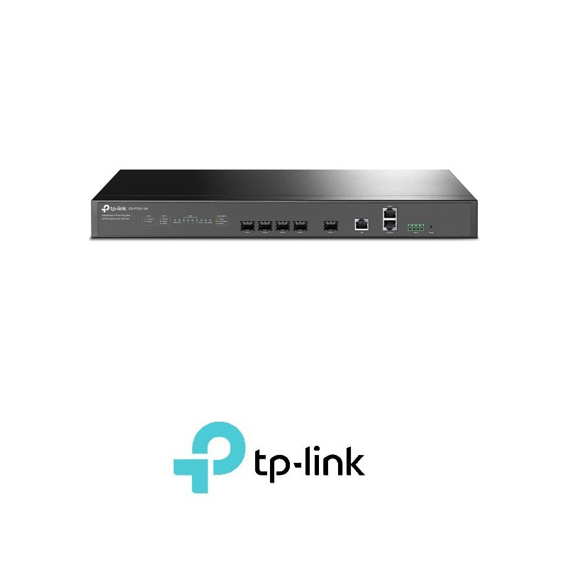 OLT TpLink GPON de 4 puertos Chipset Broadcom 4 puertos SFP GPON 1 puerto de enlace ascendente SFP a 10 Gbps